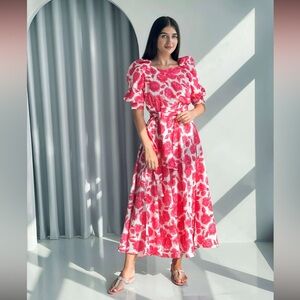 NWOT cotton linen dress size L